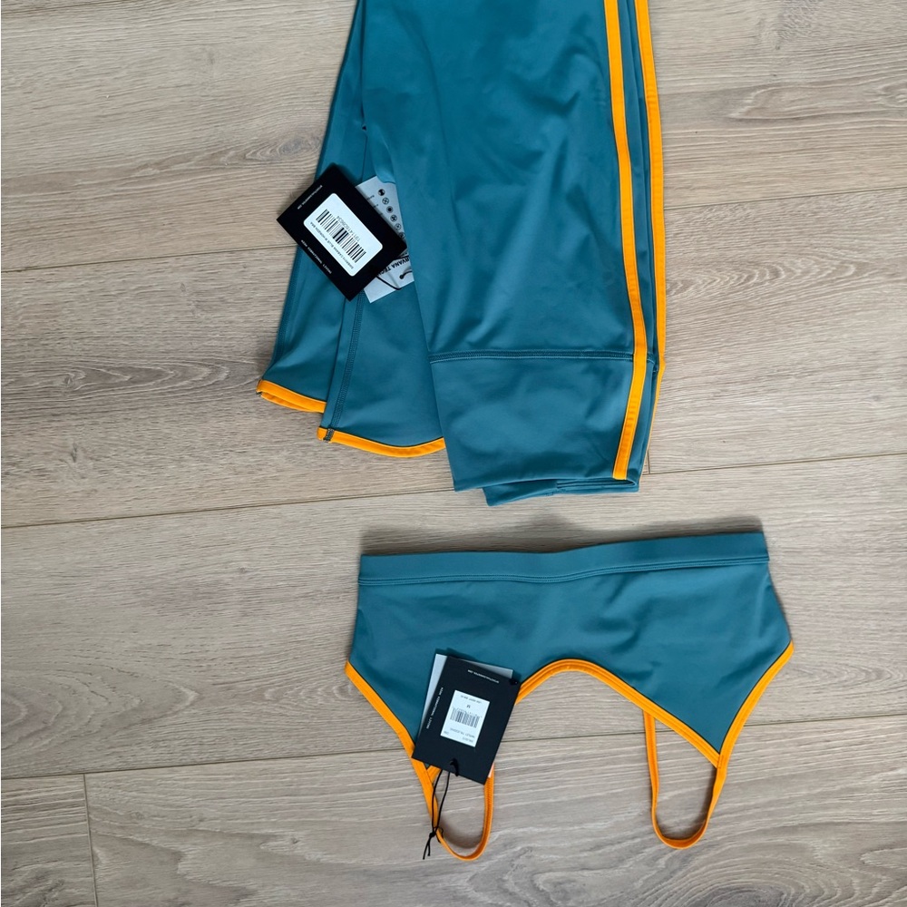 Spiritual Gangster Teal and Orange Leggings